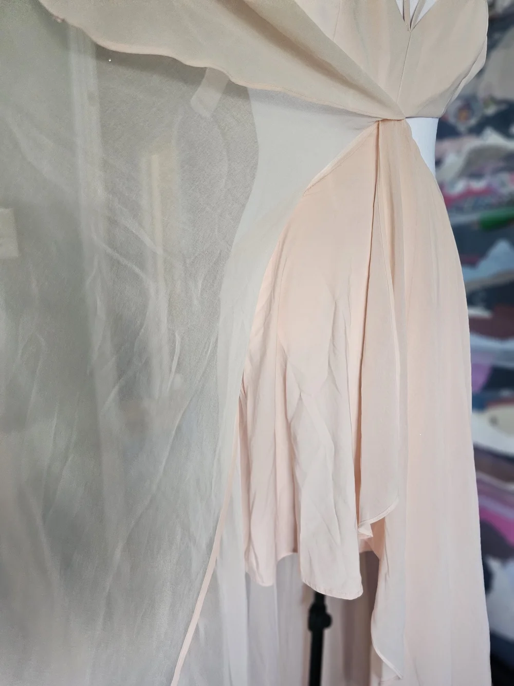 bebe Blush Pink Cutout Ruffle Maxi Dress - Picture 5 of 10